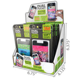 Phone Wallet Dual Pocket Spandex- 12 Pieces Per Retail Ready Display 25469