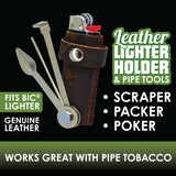 WHOLESALE LEATHER LIGHTER CASEW/TOOLS 6 PIECES PER DISPLAY 25592