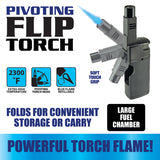 Pivot Head Flip Torch Lighter Blister Pack- 12 Pieces Per Retail Ready Display 25927MN