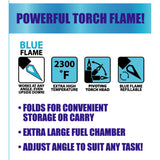 WHOLESALE FLIP TORCH BLUE LIGHTER 12 PIECES PER DISPLAY 25927MN