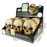Skull Stash Box with Air Tight Seal- 6 Pieces Per Retail Ready Display 25979