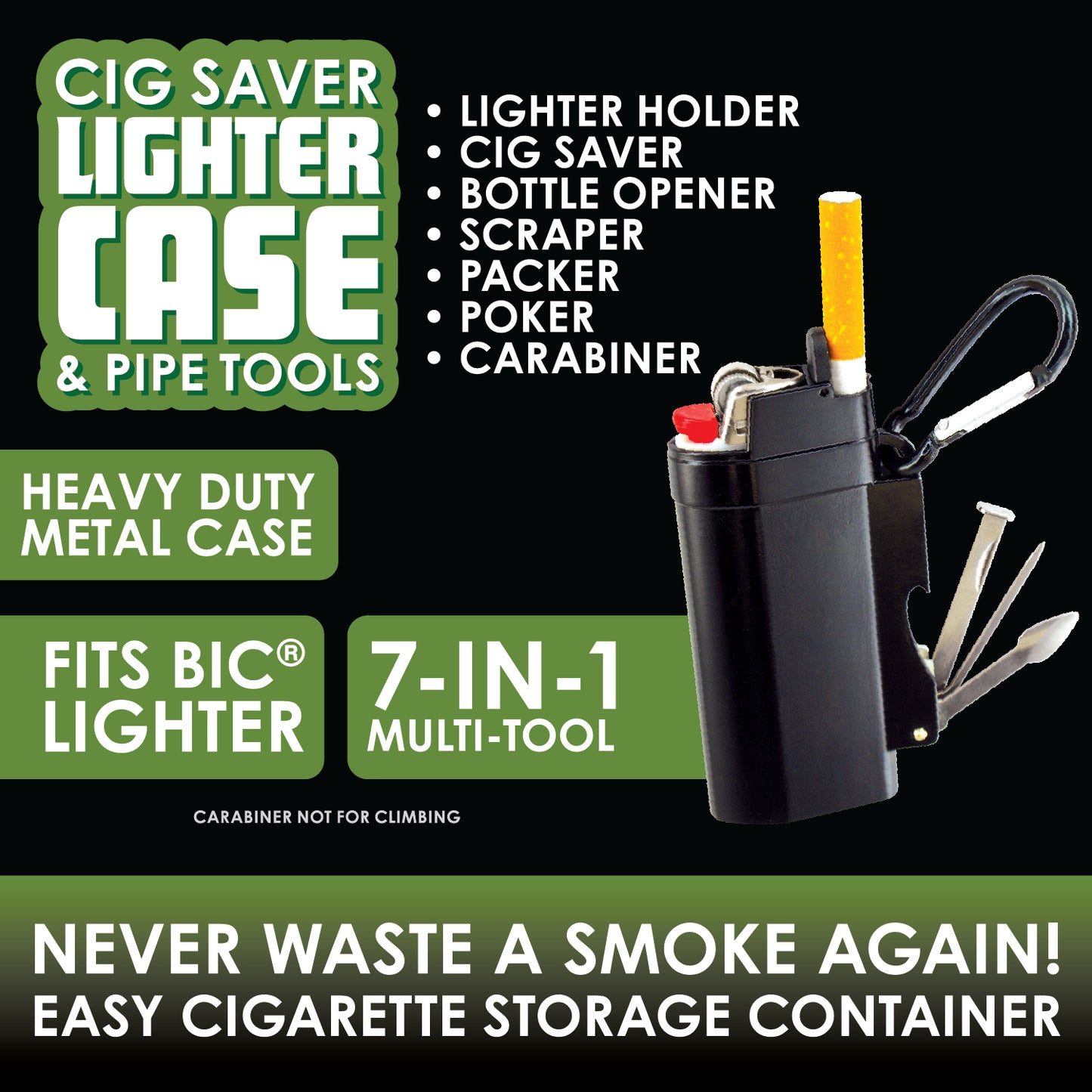 ITEM NUMBER 026028 CIG SAVER LIGHTER CASE WITH TOOLS 12 PIECES PER DISPLAY