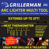 WHOLESALE ARC GRILL LIGHTER WITH THERMOMETER 6 PIECES PER DISPLAY 26435