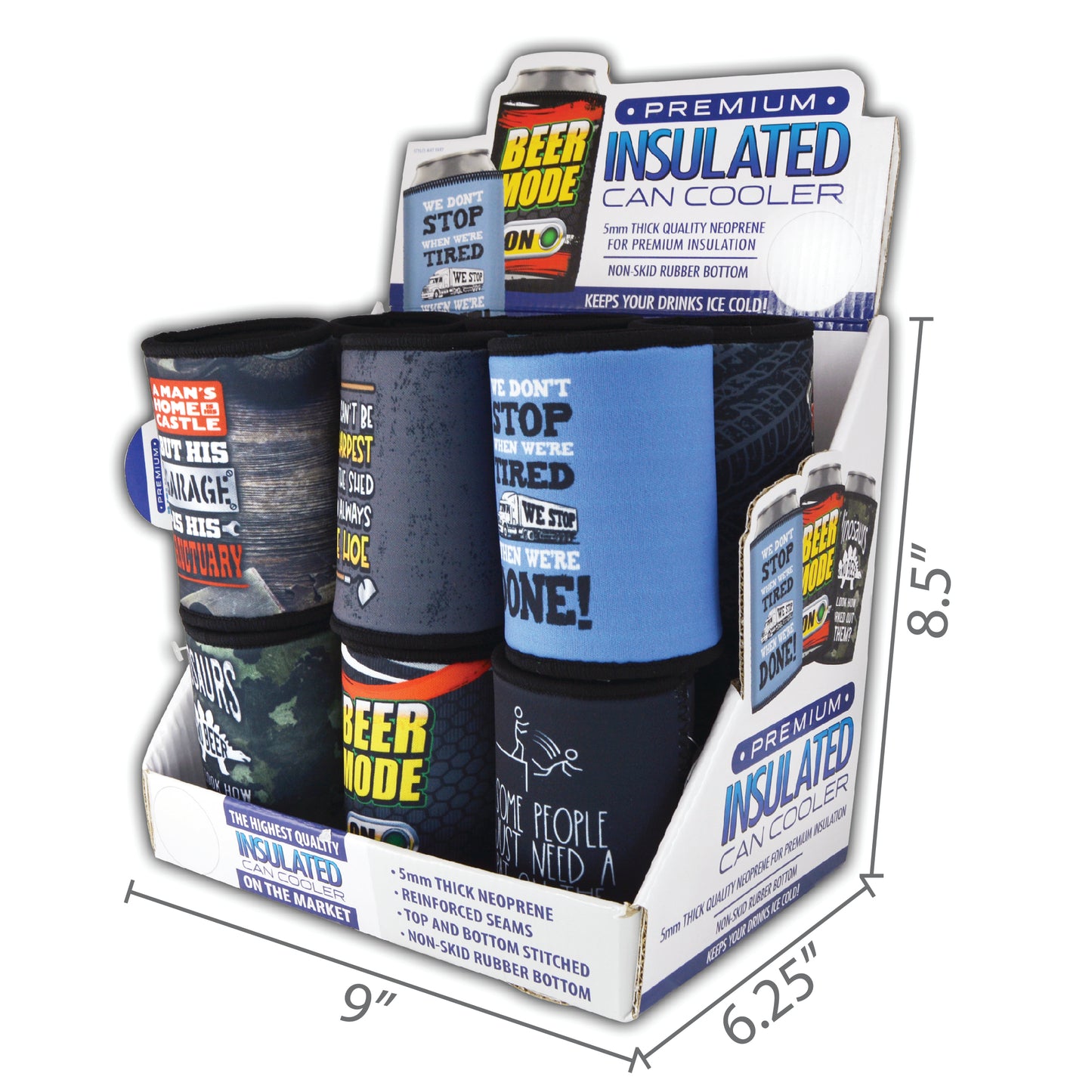 ITEM NUMBER 026602 HIGHWAY 5MM CAN COOLER 12 PIECES PER DISPLAY