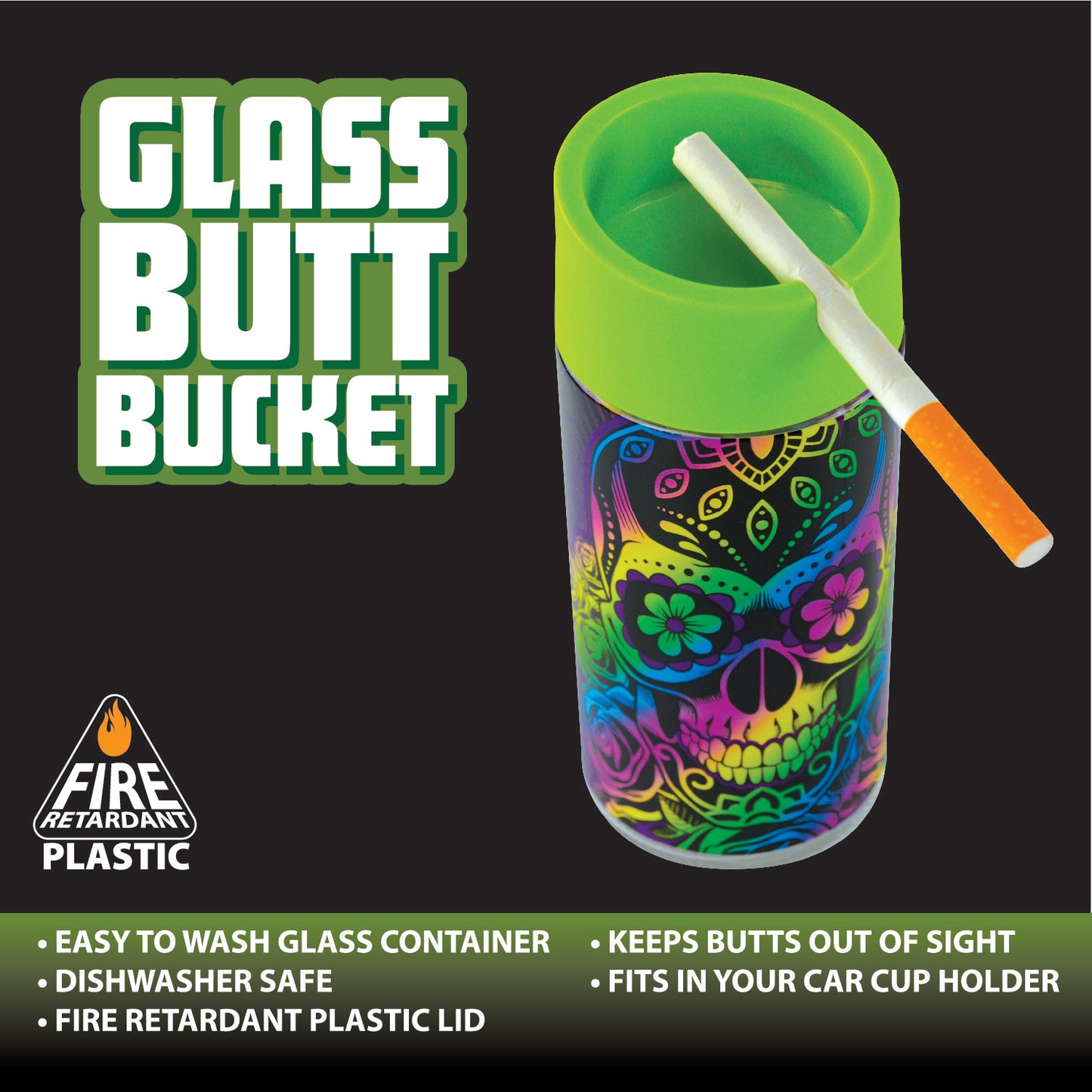 ITEM NUMBER 026636 GLASS BUTT BUCKET 6 PIECES PER DISPLAY