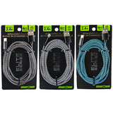 Charging Cable Elite Braided USB to USB-C 6FT - 3 Pieces Per Pack 28171