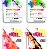 Neon Color Silicone Prayer Bracelet 3 Pack - 12 Pieces Per Retail Ready Display 28429
