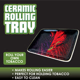WHOLESALE CERAMIC ROLLING TRAY 6 PIECES PER DISPLAY 28542
