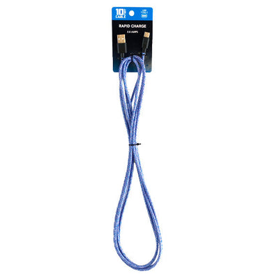 ITEM NUMBER 040290 10FT USB-TO-USB-C CABLE BLUE MULTI 18 PIECES PER PACK