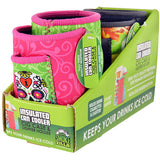 Neoprene Can & Bottle Cooler Coozie with Cigarette Pouch- 2 Pieces Per Retail Ready Display 40330