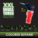 Colored Butane Molded Skull XXL Torch Lighter- 9 Pieces Per Retail Ready Display 40346