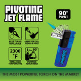 Pivot Head Torch Lighter- 12 Pieces Per Retail Ready Display 40364