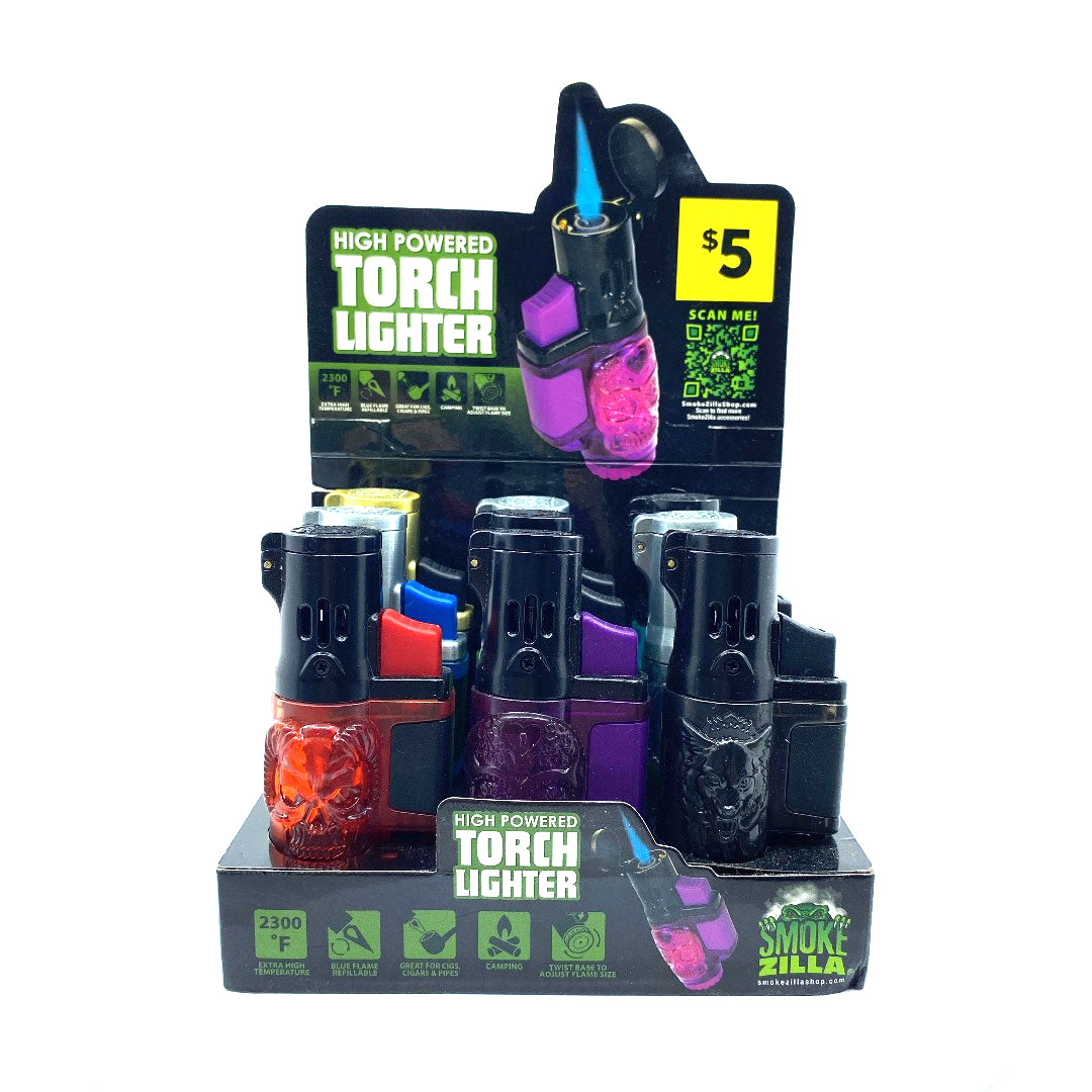 ITEM NUMBER 040884 MOLDED TORCH LIGHTER 9 PIECES PER DISPLAY