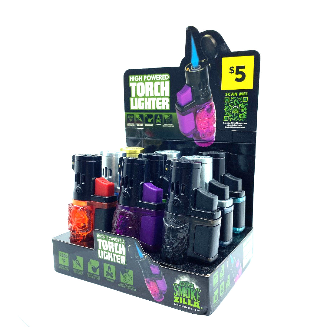 ITEM NUMBER 040884 MOLDED TORCH LIGHTER 9 PIECES PER DISPLAY