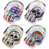 Glass Ashtray in Skull Shaped Design - 4 Pieces Per Retail Ready Display 40932