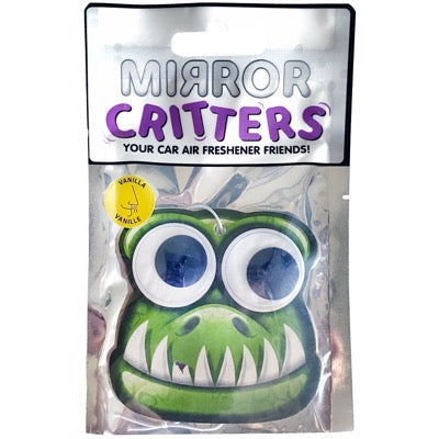 ITEM NUMBER 041319 MIRROR CRITTERS ALLIGATOR AIR FRESHENER 24 PIECES PER PACK