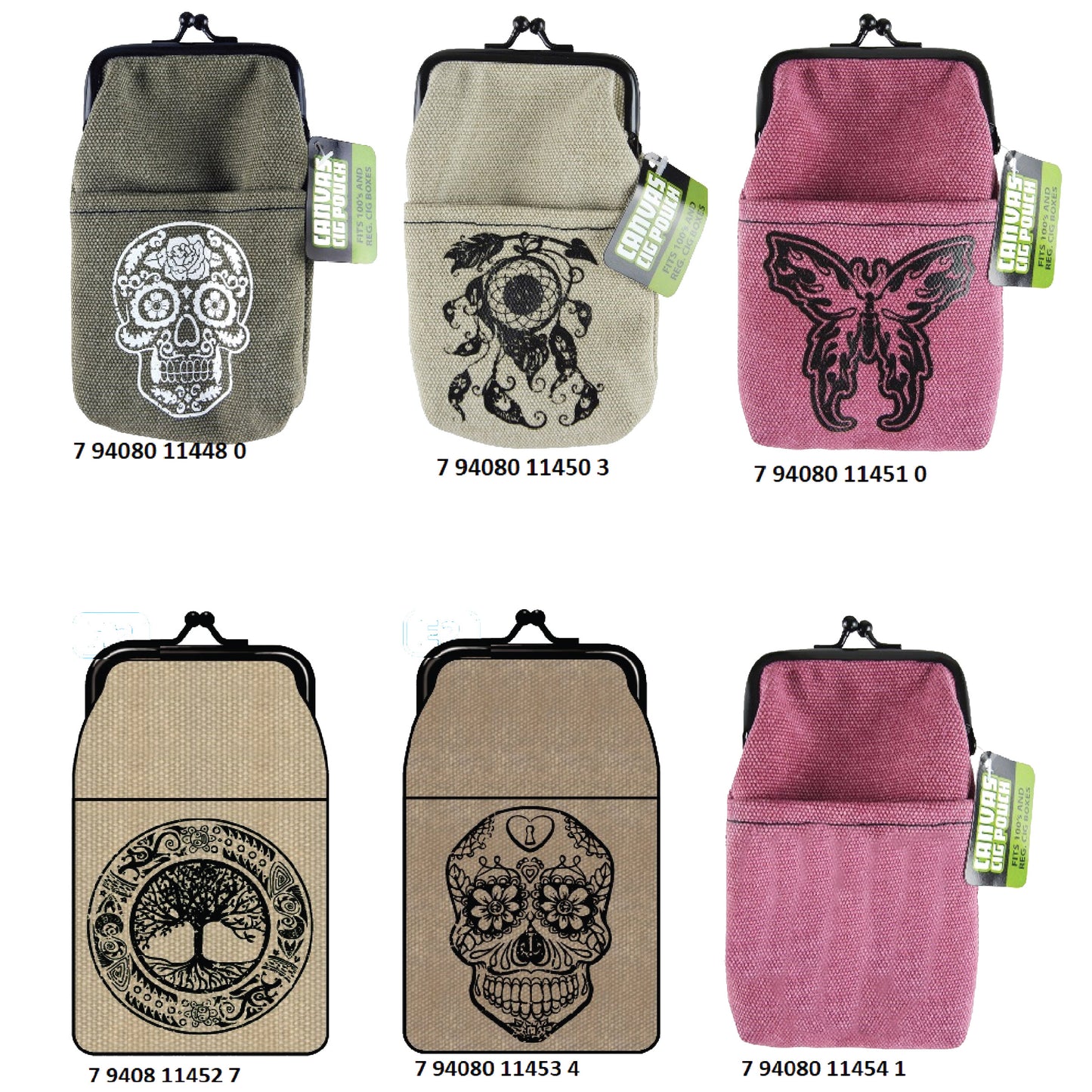ITEM NUMBER 041382 CANVAS CIG POUCH 6 PIECES PER DISPLAY