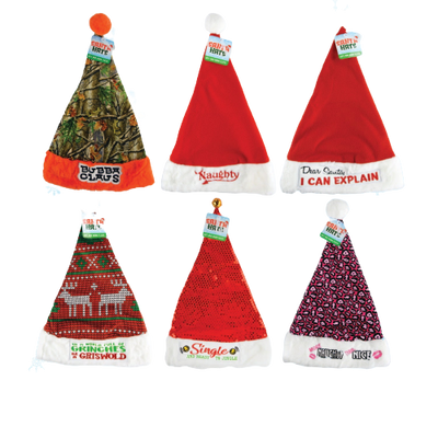 ITEM NUMBER 022652 SANTA WINTER HAT 6 PIECES PER DISPLAY