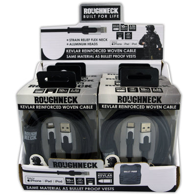 ITEM NUMBER 088380 10FT ROUGHNECK CABLE VARIETY 6 PIECES PER DISPLAY