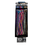 10ft Braided Sync & Charge Cable Assortment Floor Display- 36 Pieces Per Retail Ready Display 88385