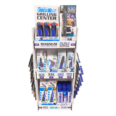 ITEM NUMBER 088403 TORCH BLUE GRILLING CENTER FLOOR DISPLAY