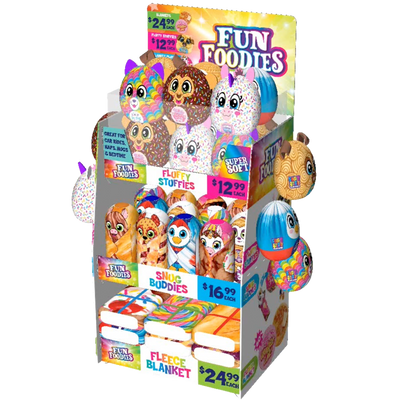 ITEM NUMBER 088461 FOOD PLUSH II FLOOR DISPLAY 36 PIECES PER DISPLAY