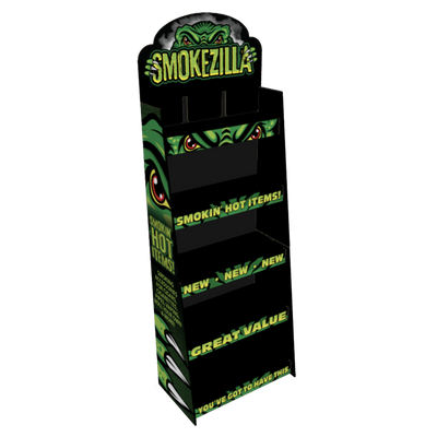 ITEM NUMBER 976150 - CORRUGATED SMOKEZILLA 2FT ENDCAP - FLOOR DISPLAY ONLY
