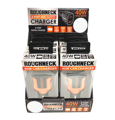 ITEM NUMBER 023247 ROUGHNECK 40W OUTPUT CHARGER 6 PIECES PER DISPLAY