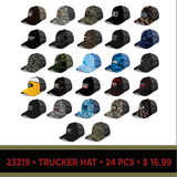 Trucker Hat Ball Cap Assortment Floor Display- 72 Pieces Per Retail Ready Display 88404