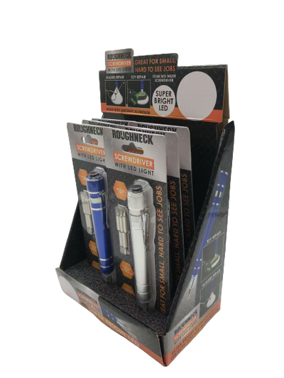 ITEM NUMBER 022802 SCREWDRIVER LED TOOL FLASHLIGHT 6 PIECES PER DISPLAY