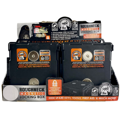 ITEM NUMBER 023099 ROUGHNECK MAGNETIC LOCKING BOX 6 PIECES PER DISPLAY
