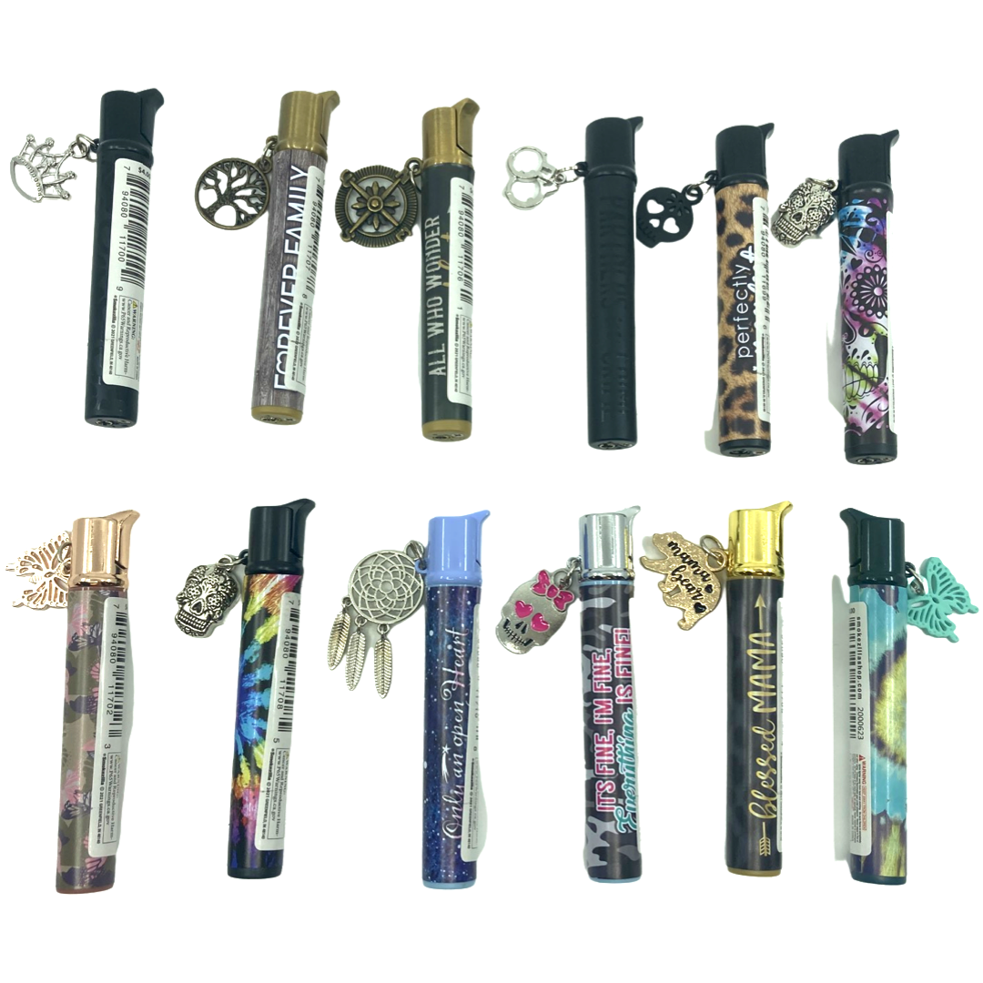 ITEM NUMBER 041427 THIN TUBE CHARM LIGHTER 12 PIECES PER DISPLAY